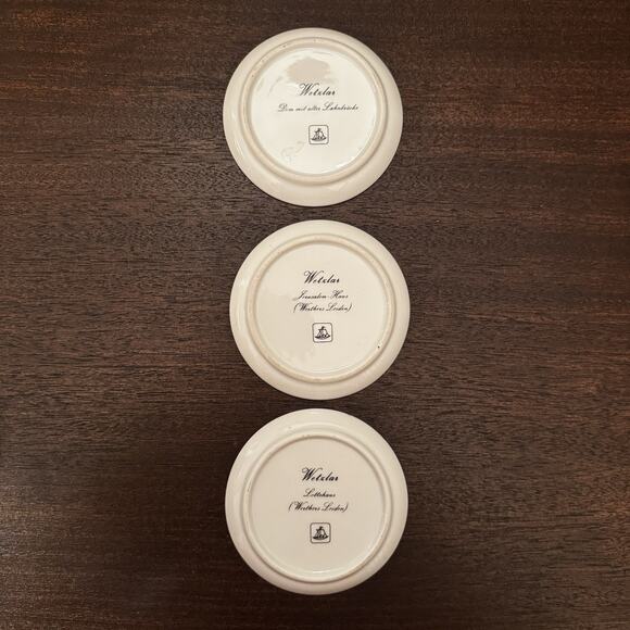 Vintage Wetzlar Germany Collectible Mini Plates Set of 3 German Souvenir Marked - Picture 9 of 10